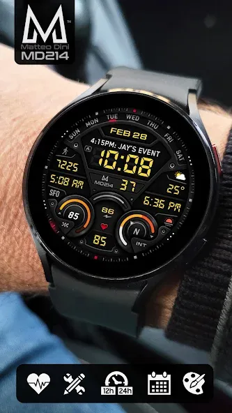MD214 Digital Watch Face screenshot 5