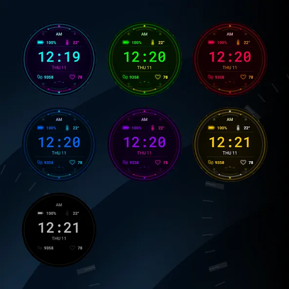 Cyber Space Watch Face screenshot 3