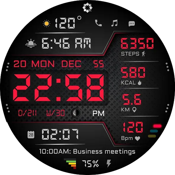 A440 Digital Health Face screenshot 27