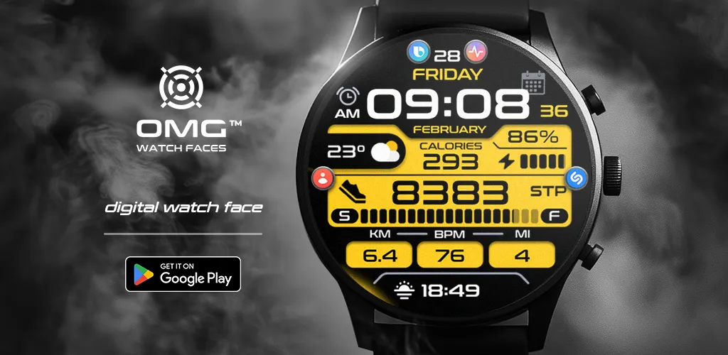 OMG 193 Digital Watch Face screenshot 1