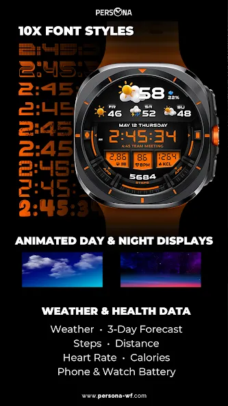 PER60 Extreme Watch Face screenshot 2