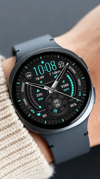 Green Blue Texture ZKin Watch screenshot 5