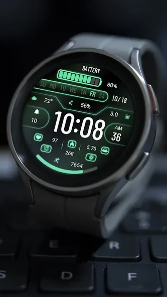 Gradient Green Light ZKinWatch screenshot 5