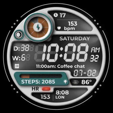 Chester Retro watch face screenshot 42