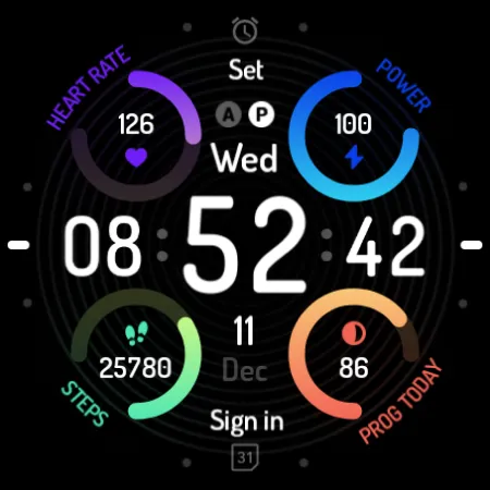 Colorful spin: Watch Face screenshot 5
