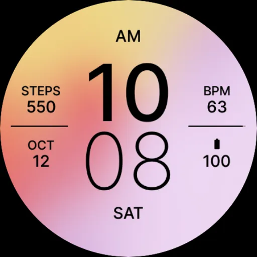 Romantic Flat Watch Face screenshot 4
