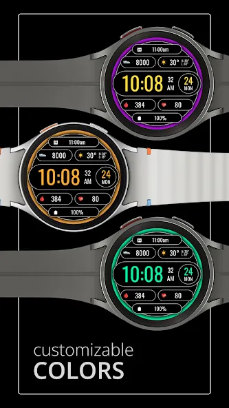 DADAM116: Digital Watch Face screenshot 2