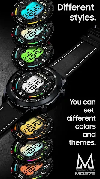 MD273 Digital watch face screenshot 4