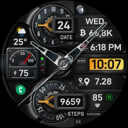 MD338 Hybrid watch face screenshot 12