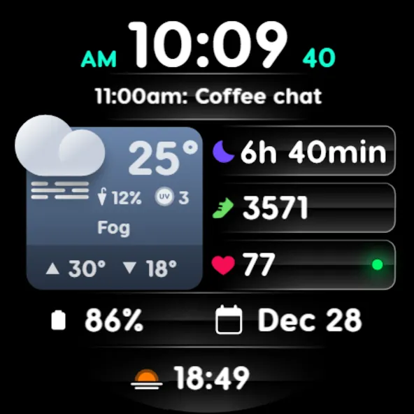 PRADO 71 Weather Watch Face screenshot 12