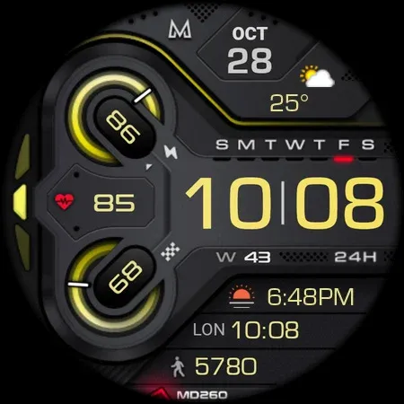 MD260 Digital watch face screenshot 35