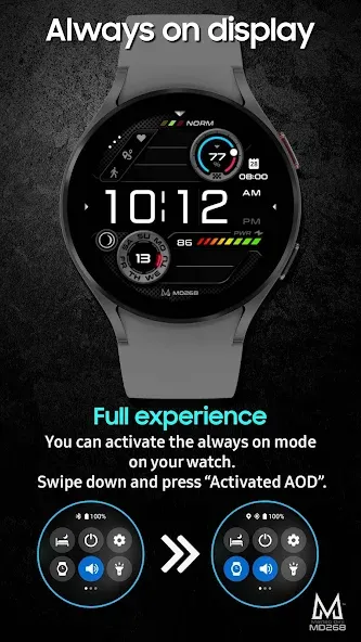 MD268 Digital watch face screenshot 5