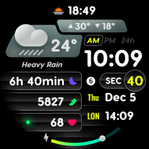 PRADO 72 Weather Watch Face screenshot 12