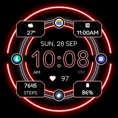 TVV Neon Watch Face screenshot 10