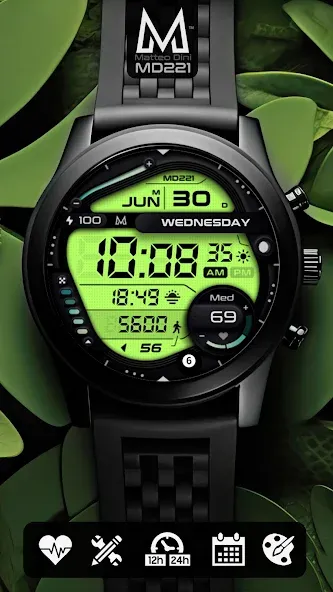 MD221 Digital watch face screenshot 2