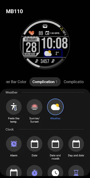 Digital Watch Face MB110 screenshot 6