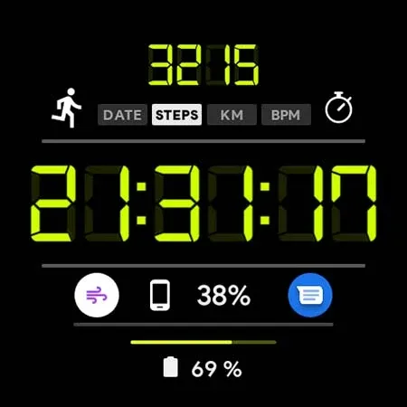 LCD Digital: Watch face screenshot 8
