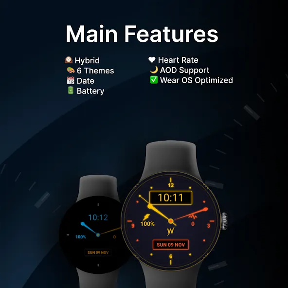 Hybrid Tech Watch Face screenshot 2