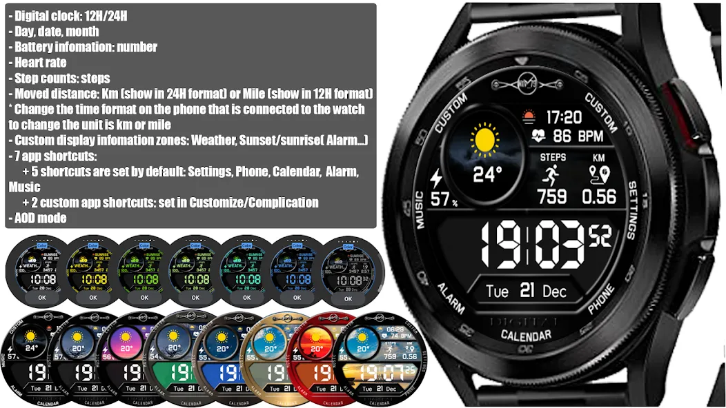 NTV352 - Digital Pro watchface screenshot 5