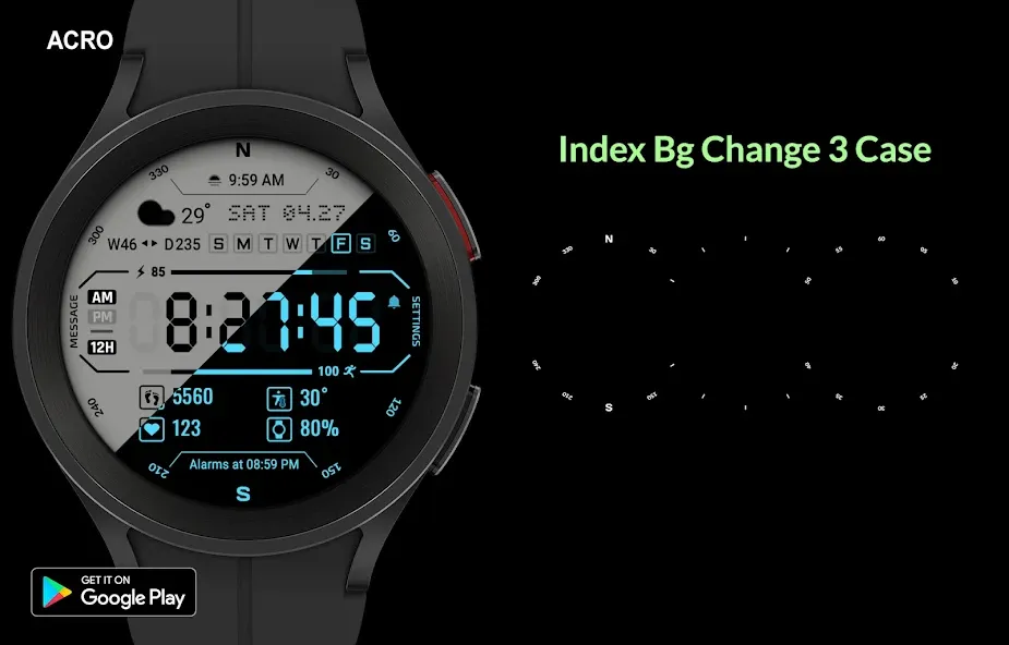 ACRO Perfect BW Watchface screenshot 6