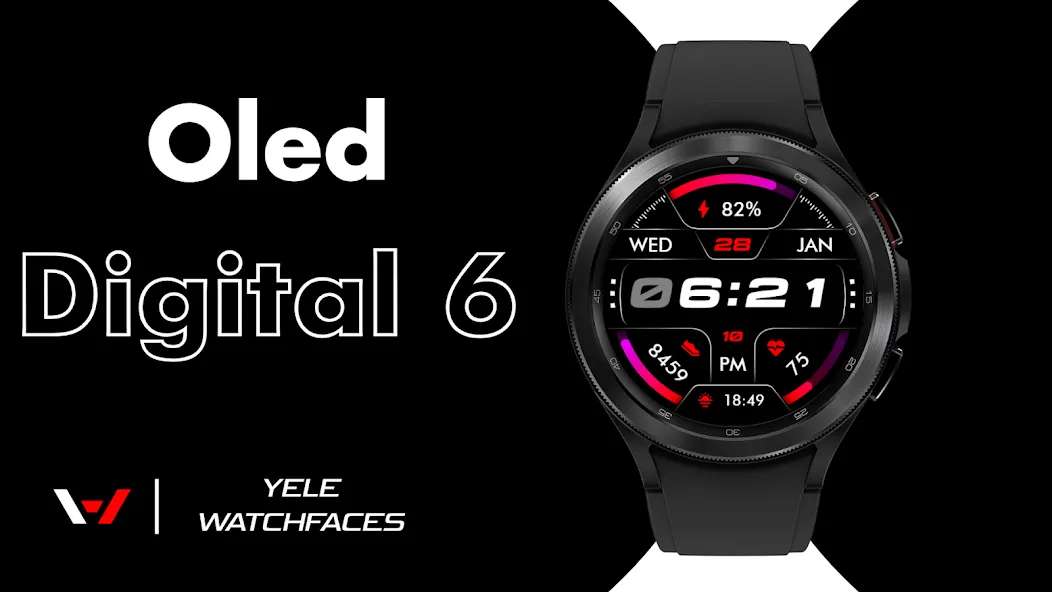 Oled - Digital v6 | watch face screenshot 9