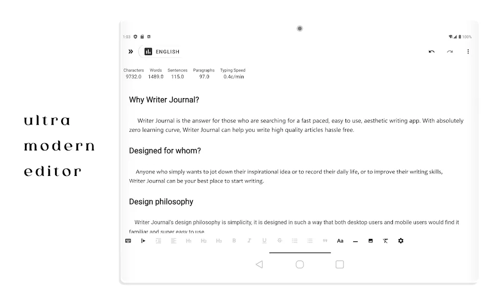 Writer Journal - Text,Note screenshot 9