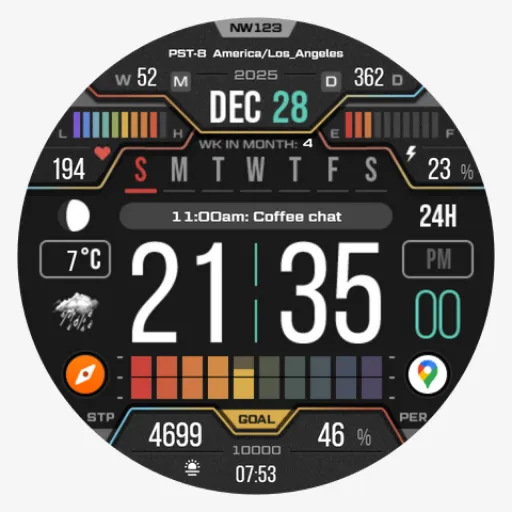 NW123: Digital watch face screenshot 9