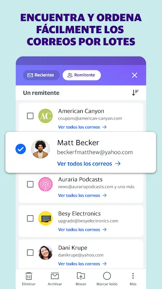 Yahoo Mail: buzón de correo screenshot 3