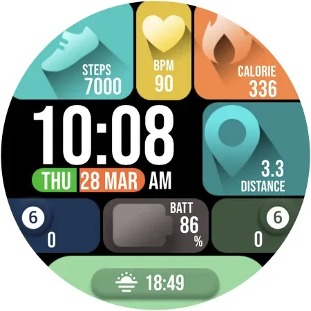 Colorful Tiles - Watch face screenshot 8