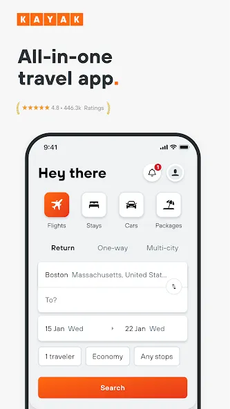 KAYAK: Flights, Hotels & Cars screenshot 1
