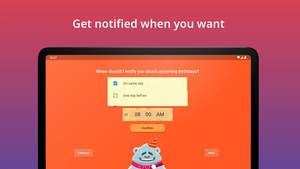 Birthday calendar screenshot 10