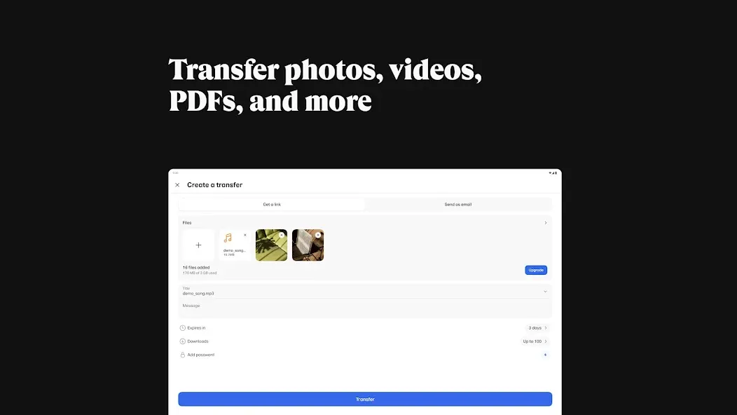 WeTransfer screenshot 8