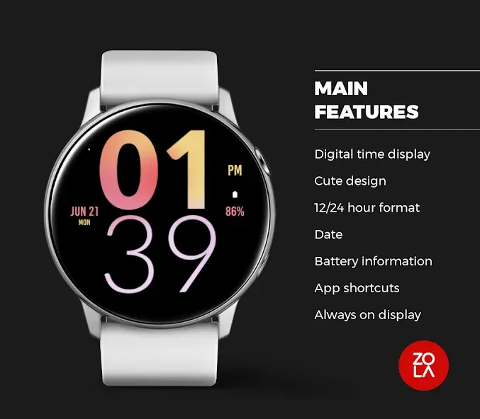 Lovely Large Watch Face screenshot 2