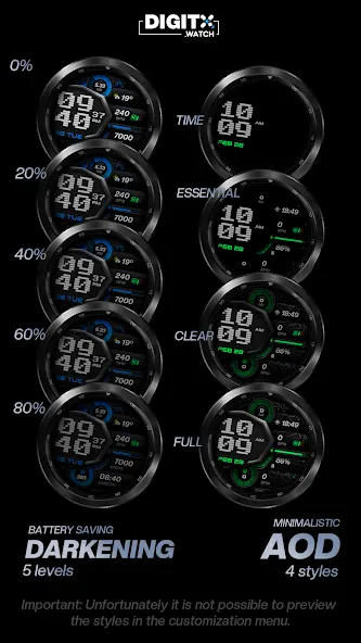 DX102 Digital Watch Face screenshot 8