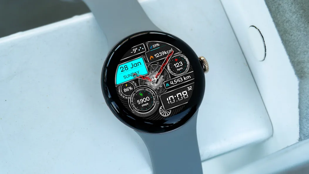 Hybrid TUNUK URX44 Watch face screenshot 6