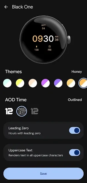 Black One Watch Face screenshot 4