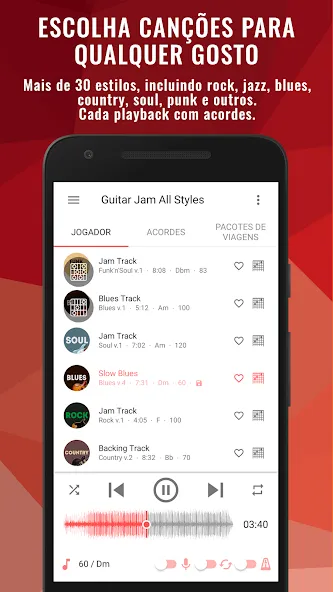 Backing Tracks Guitar Jam Pro screenshot 1
