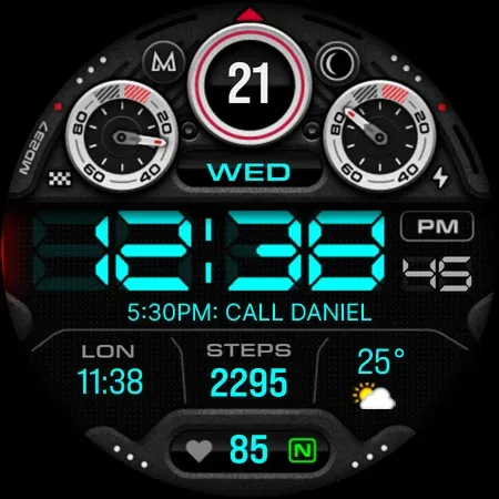 MD237 Digital watch face screenshot 37