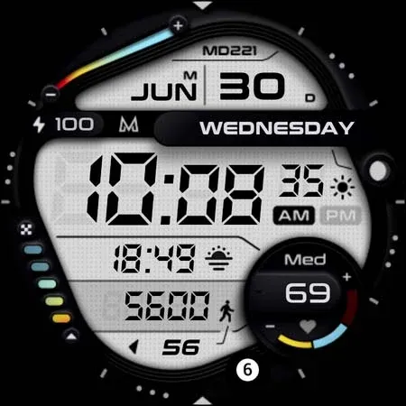MD221 Digital watch face screenshot 7