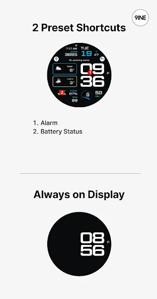 NW073: Digital watch face screenshot 4