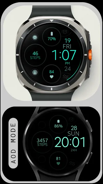 Digital Black v2 watch face screenshot 5