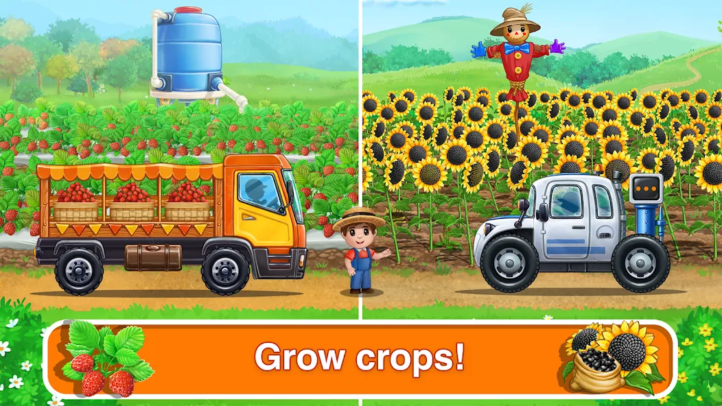 Tractor, car: kids farm games screenshot 3