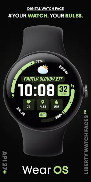 MARATHON Digital Watch Face screenshot 7