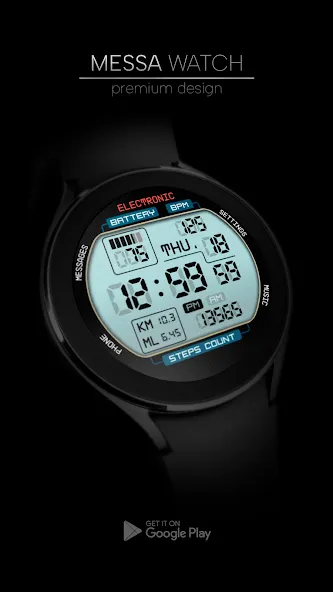 Retro Electronic Watch Face screenshot 2