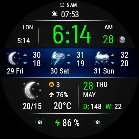 VF03 Weather Inform Watch Face screenshot 28