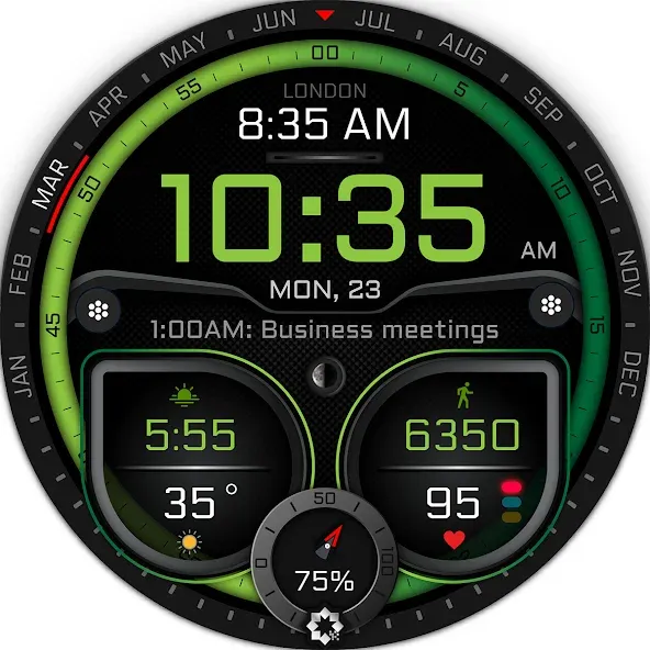 H380 Hybrid Watch Face screenshot 25
