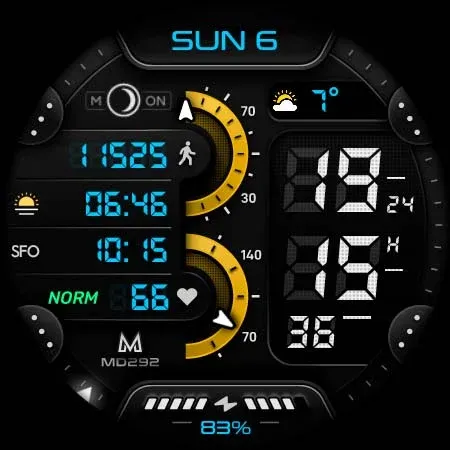 MD292 Digital watch face screenshot 29