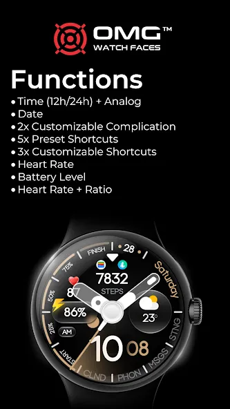 OMG 330 Hybrid Watch Face screenshot 6