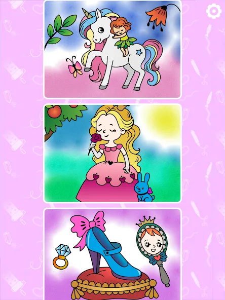 Drawing Princess Coloring Game screenshot 24