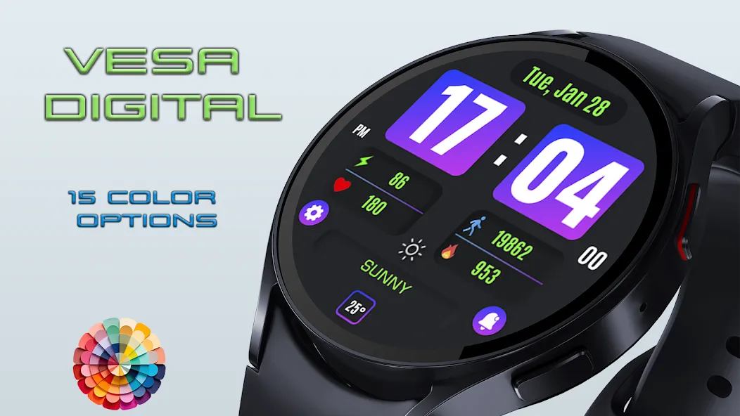 Vesa Digital Watch Face screenshot 3
